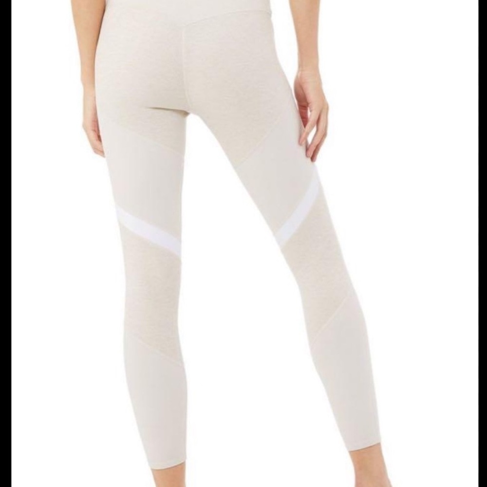 Alo Yoga 7/8 High Waist Alosoft Sheila Legging Bone Cream Size Small